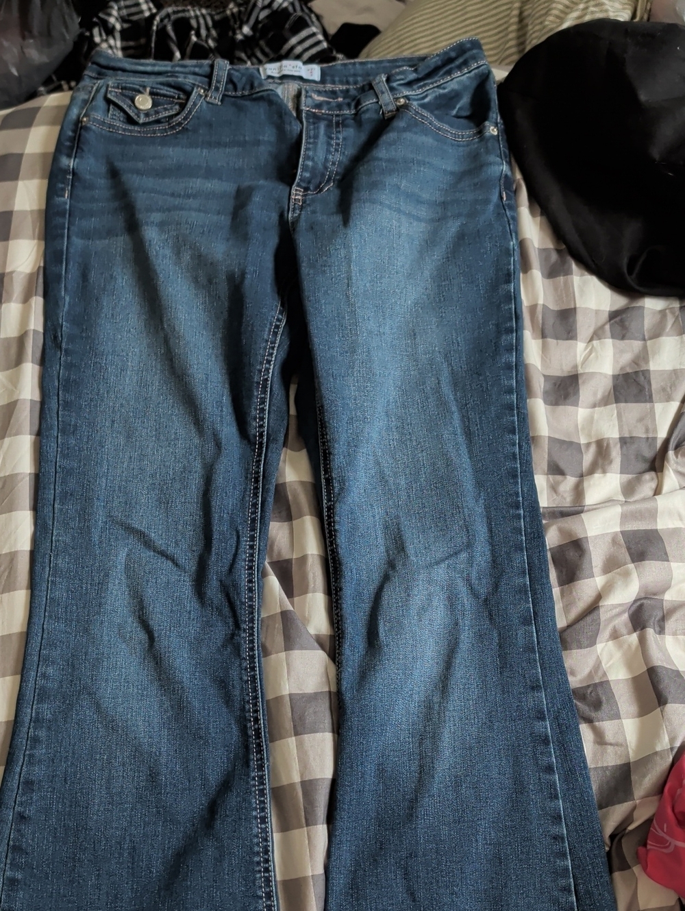 Vanilla Star Dark Blue Flare Jeans